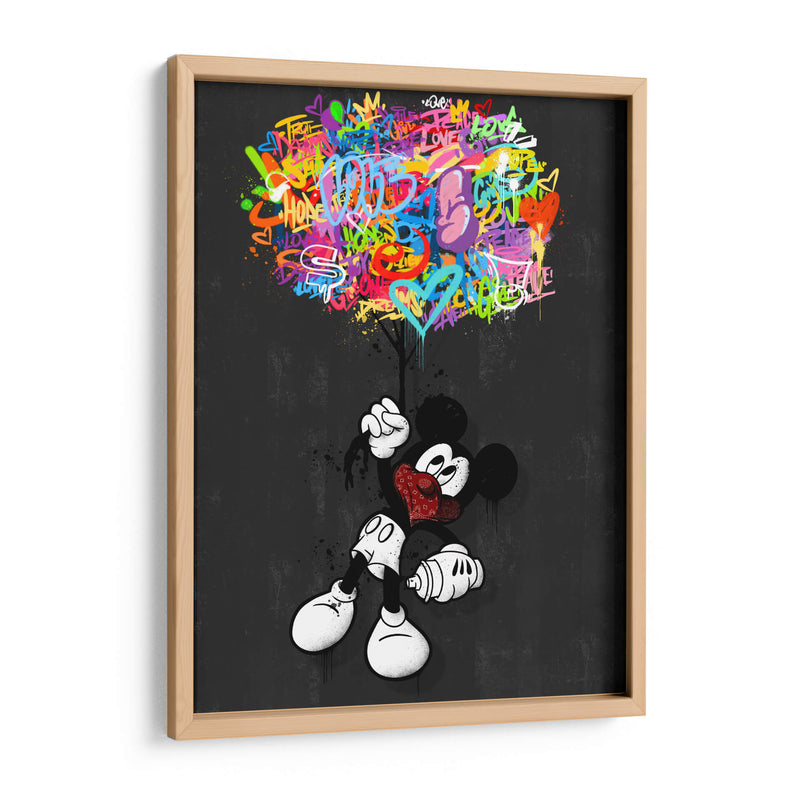 Cartoon Mouse Balloons - David Aste | Cuadro decorativo de Canvas Lab