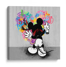 Cartoon Mouse Heart Graffiti - David Aste | Cuadro decorativo de Canvas Lab