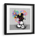 Cartoon Mouse Heart Graffiti - David Aste | Cuadro decorativo de Canvas Lab