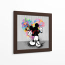 Cartoon Mouse Heart Graffiti - David Aste | Cuadro decorativo de Canvas Lab