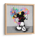Cartoon Mouse Heart Graffiti - David Aste | Cuadro decorativo de Canvas Lab