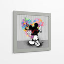 Cartoon Mouse Heart Graffiti - David Aste | Cuadro decorativo de Canvas Lab