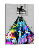 Cartoon Mouse Pulling the Rug Graffiti - David Aste | Cuadro decorativo de Canvas Lab