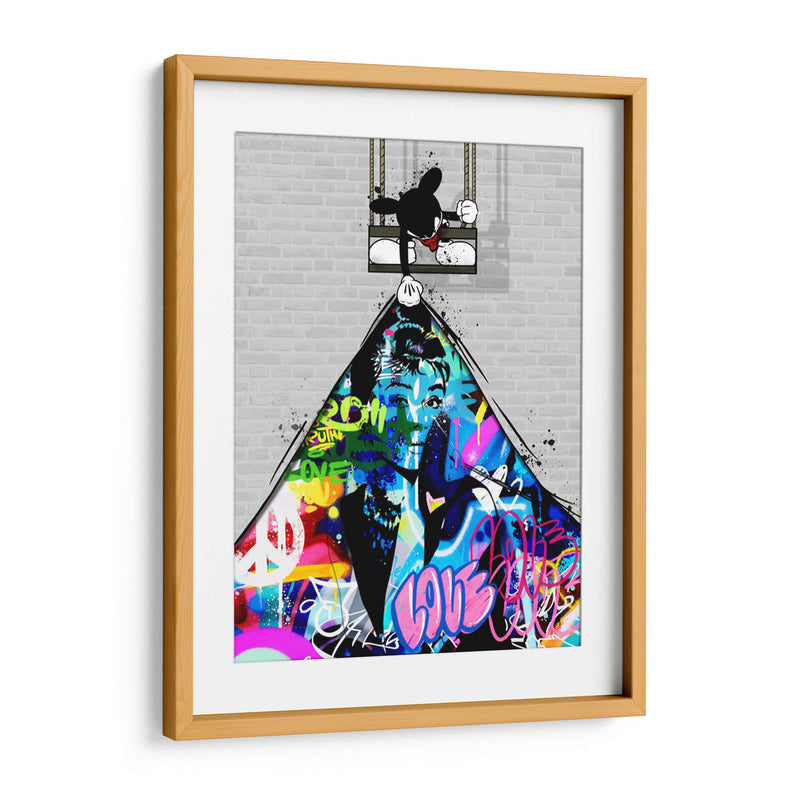 Cartoon Mouse Pulling the Rug Graffiti - David Aste | Cuadro decorativo de Canvas Lab