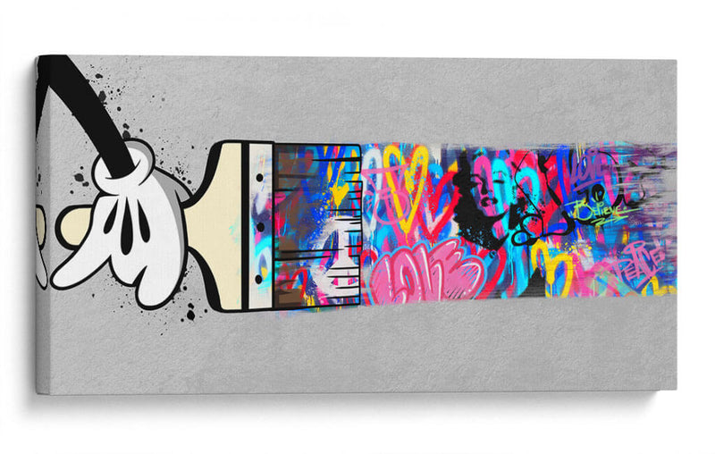 Cartoon Paint Stroke Graffiti - David Aste | Cuadro decorativo de Canvas Lab