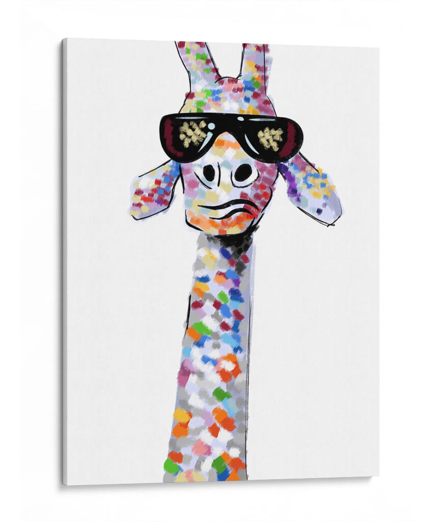 Jirafa Cool 01 - Hue Art | Cuadro decorativo de Canvas Lab