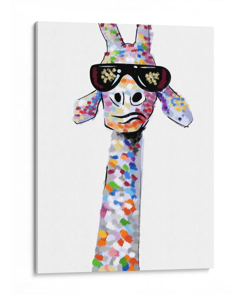 Jirafa Cool 01 - Hue Art | Cuadro decorativo de Canvas Lab
