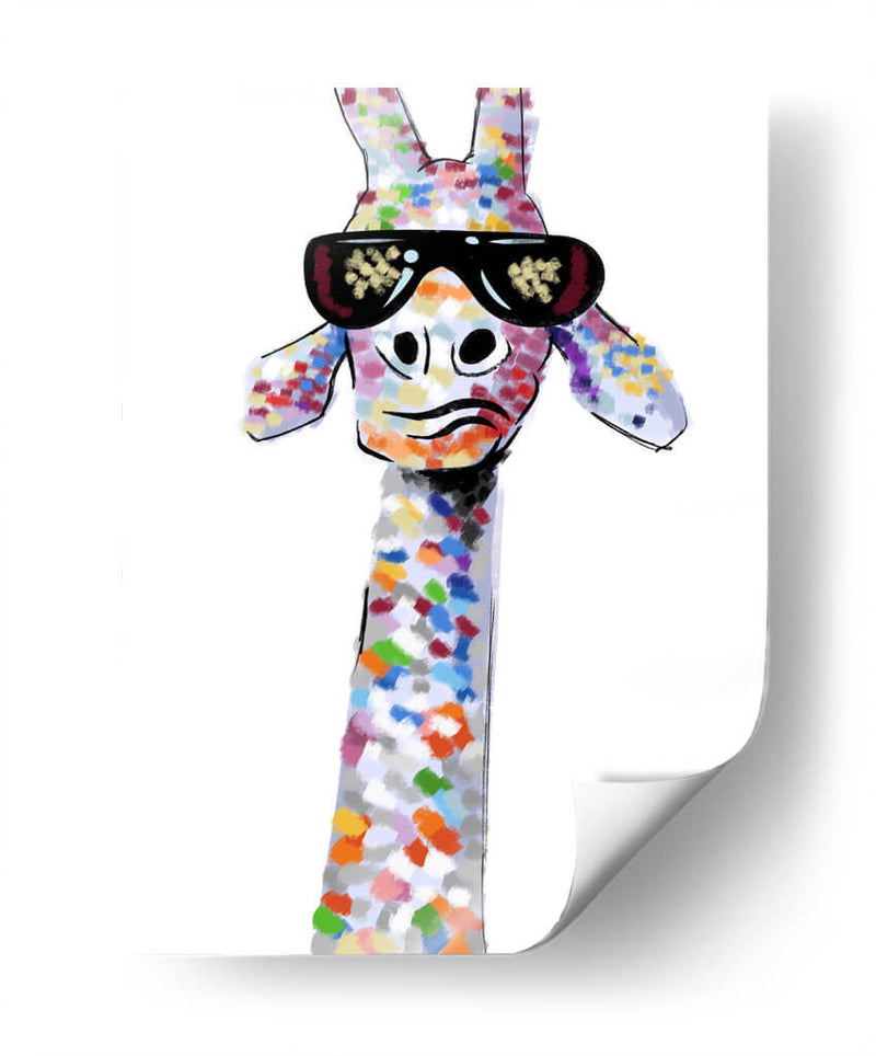 Jirafa Cool 01 - Hue Art | Cuadro decorativo de Canvas Lab