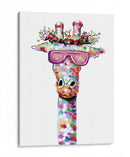 Jirafa Cool 02 - Hue Art | Cuadro decorativo de Canvas Lab
