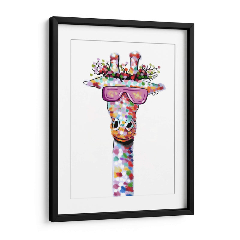 Jirafa Cool 02 - Hue Art | Cuadro decorativo de Canvas Lab