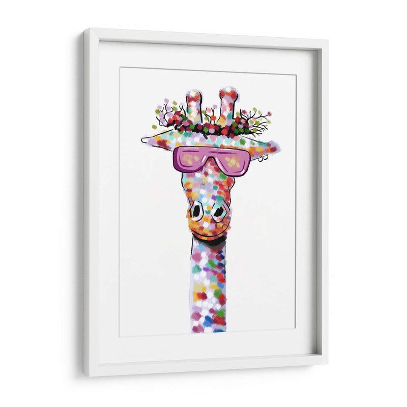 Jirafa Cool 02 - Hue Art | Cuadro decorativo de Canvas Lab