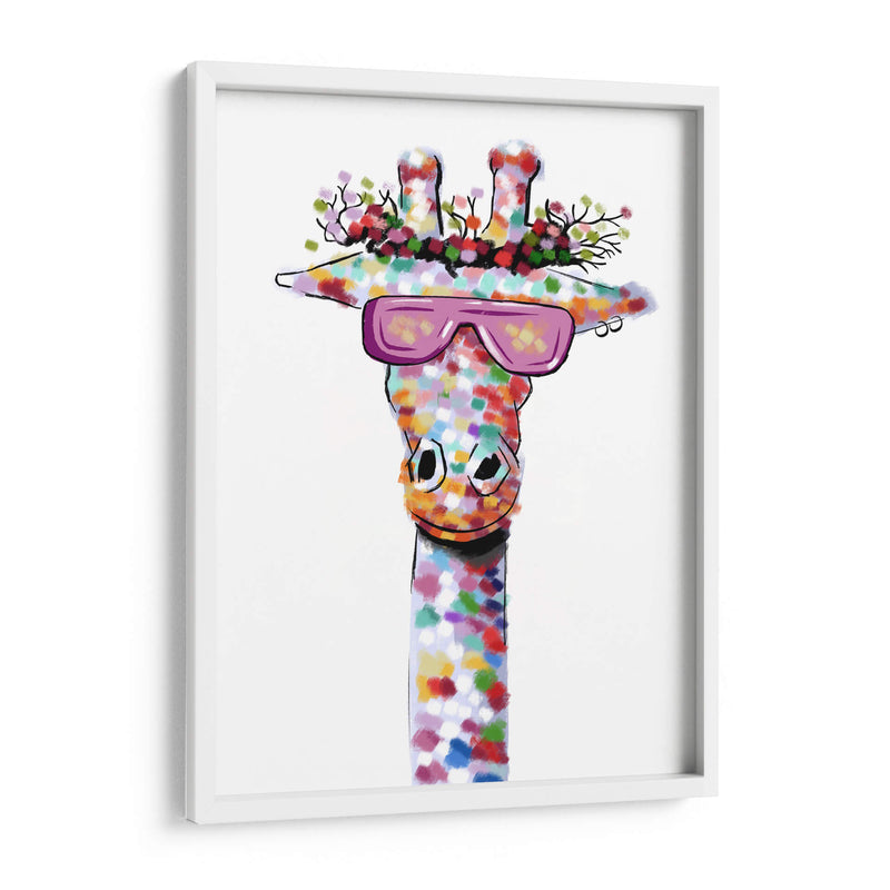 Jirafa Cool 02 - Hue Art | Cuadro decorativo de Canvas Lab