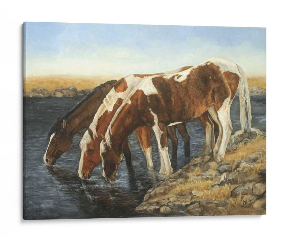 Tres Caballos - Kathy Winkler | Cuadro decorativo de Canvas Lab