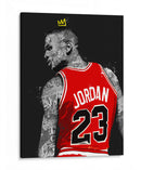 Jordan Graffiti BnW - David Aste | Cuadro decorativo de Canvas Lab