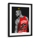 Jordan Graffiti BnW - David Aste | Cuadro decorativo de Canvas Lab