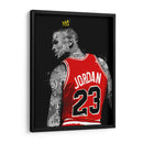 Jordan Graffiti BnW - David Aste | Cuadro decorativo de Canvas Lab