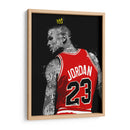 Jordan Graffiti BnW - David Aste | Cuadro decorativo de Canvas Lab