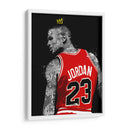 Jordan Graffiti BnW - David Aste | Cuadro decorativo de Canvas Lab