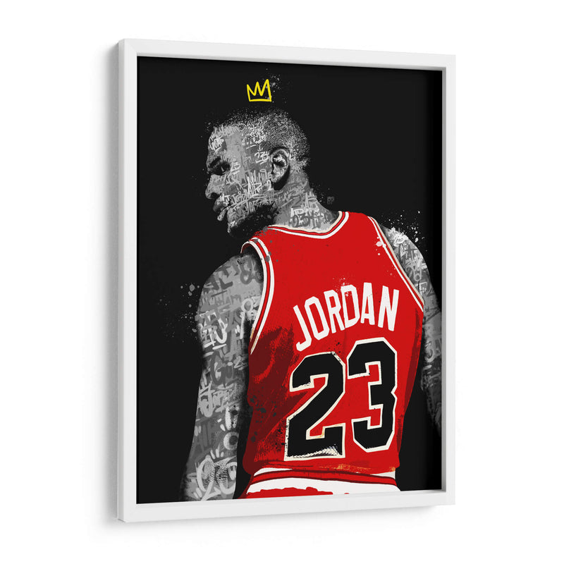 Jordan Graffiti BnW - David Aste | Cuadro decorativo de Canvas Lab