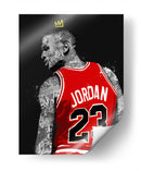 Jordan Graffiti BnW - David Aste | Cuadro decorativo de Canvas Lab