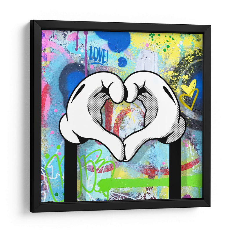 Love Cartoon Hands 02 - David Aste | Cuadro decorativo de Canvas Lab