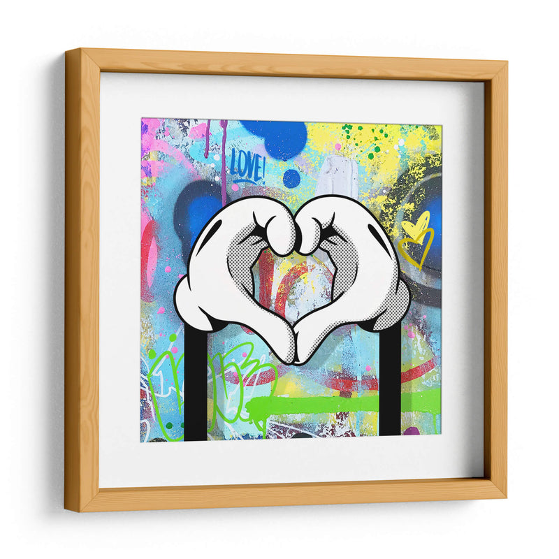 Love Cartoon Hands 02 - David Aste | Cuadro decorativo de Canvas Lab