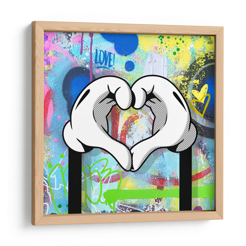 Love Cartoon Hands 02 - David Aste | Cuadro decorativo de Canvas Lab