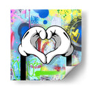 Love Cartoon Hands 02 - David Aste | Cuadro decorativo de Canvas Lab