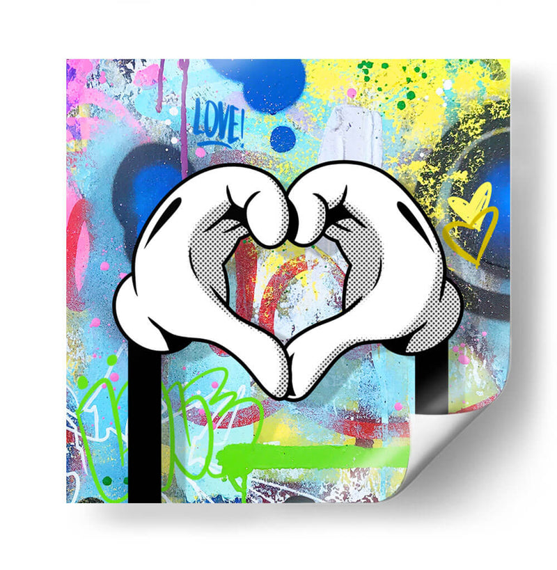 Love Cartoon Hands 02 - David Aste | Cuadro decorativo de Canvas Lab