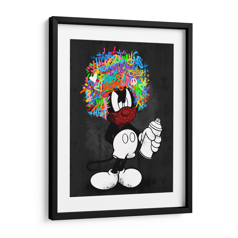 Cartoon Afro Graffiti - David Aste | Cuadro decorativo de Canvas Lab
