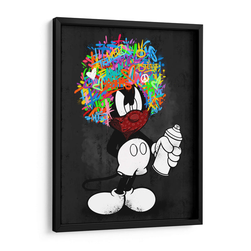 Cartoon Afro Graffiti - David Aste | Cuadro decorativo de Canvas Lab