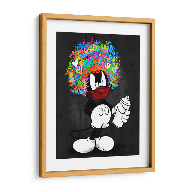 Cartoon Afro Graffiti - David Aste | Cuadro decorativo de Canvas Lab