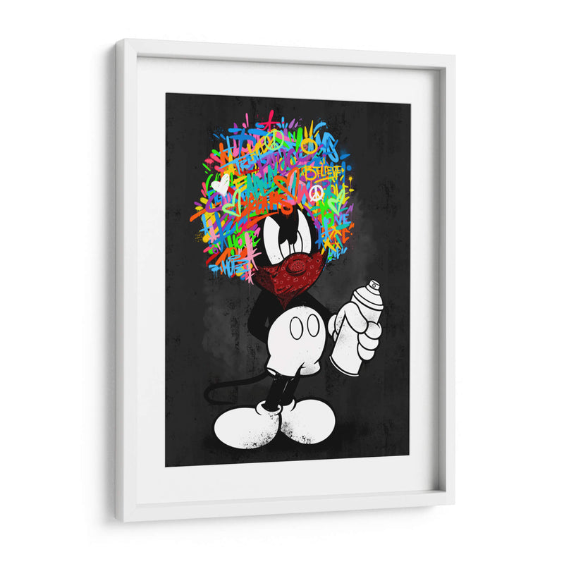Cartoon Afro Graffiti - David Aste | Cuadro decorativo de Canvas Lab