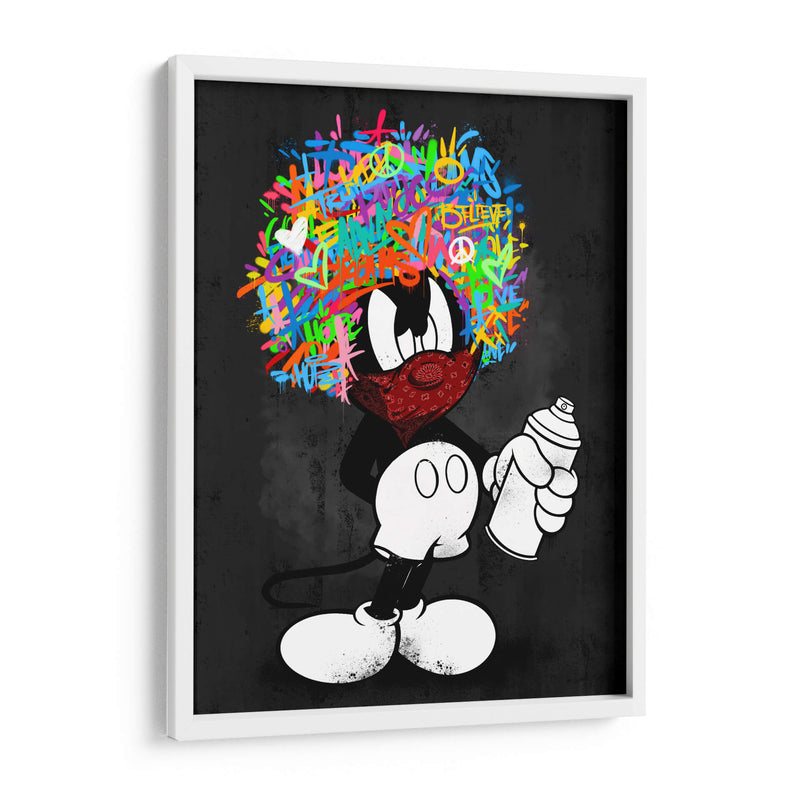 Cartoon Afro Graffiti - David Aste | Cuadro decorativo de Canvas Lab