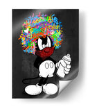 Cartoon Afro Graffiti - David Aste | Cuadro decorativo de Canvas Lab
