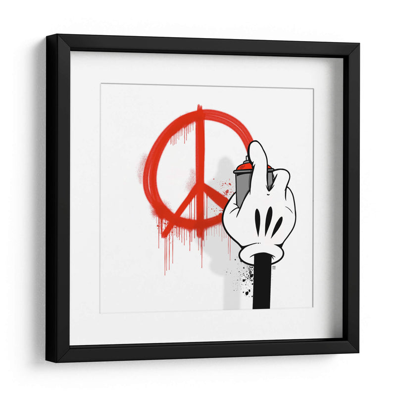 Simple Cartoon Peace Symbol   - David Aste | Cuadro decorativo de Canvas Lab