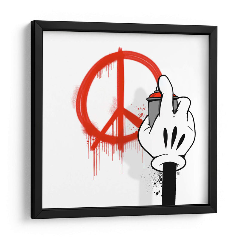 Simple Cartoon Peace Symbol   - David Aste | Cuadro decorativo de Canvas Lab
