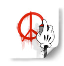 Simple Cartoon Peace Symbol   - David Aste | Cuadro decorativo de Canvas Lab