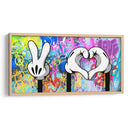 Peace and Love Cartoon Hands - David Aste | Cuadro decorativo de Canvas Lab