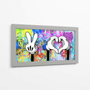 Peace and Love Cartoon Hands - David Aste | Cuadro decorativo de Canvas Lab