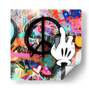 Peace Intervention Cartoon Negro - David Aste | Cuadro decorativo de Canvas Lab
