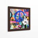 Peace Intervention Cartoon Azul - David Aste | Cuadro decorativo de Canvas Lab