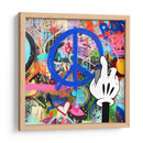 Peace Intervention Cartoon Azul - David Aste | Cuadro decorativo de Canvas Lab
