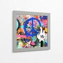 Peace Intervention Cartoon Azul - David Aste | Cuadro decorativo de Canvas Lab
