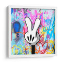 Peace Cartoon Hand 01 - David Aste | Cuadro decorativo de Canvas Lab