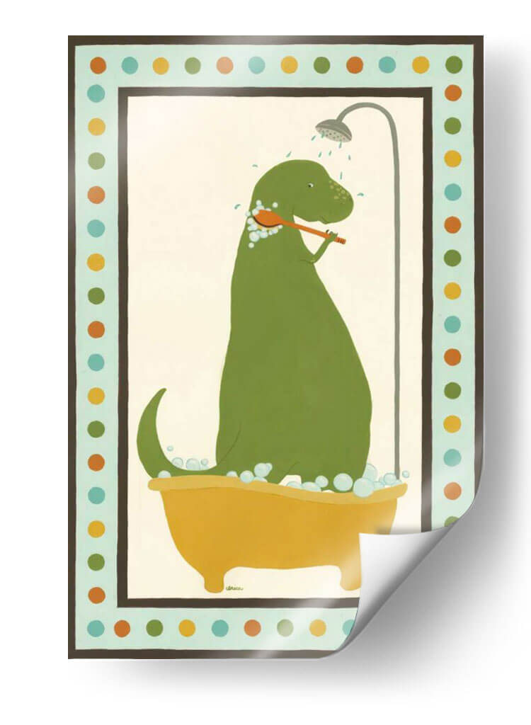 Rub-A-Dub Dino Ii - June Erica Vess | Cuadro decorativo de Canvas Lab