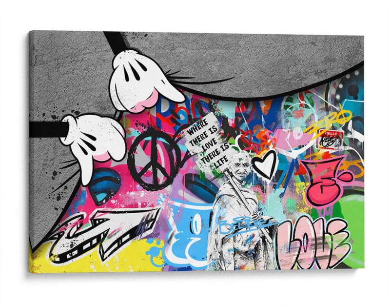 Under The Rug Cartoon Hand - David Aste | Cuadro decorativo de Canvas Lab