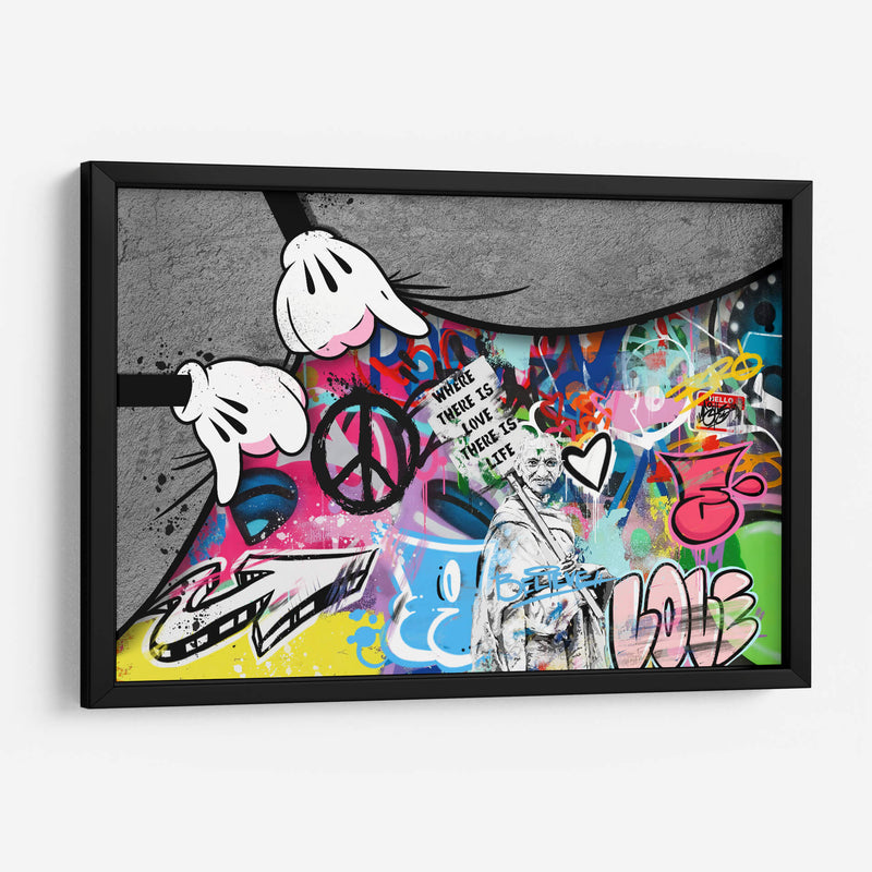 Under The Rug Cartoon Hand - David Aste | Cuadro decorativo de Canvas Lab