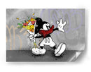2D Cartoon Flower Thrower - David Aste | Cuadro decorativo de Canvas Lab