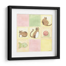 Tic-Tac Gatos En Rosa - June Erica Vess | Cuadro decorativo de Canvas Lab